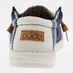 Heydude Men's Hey Dude Wally Linen Natural Navy -Heydude Shop 110792568 04