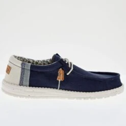 Heydude Men's Hey Dude Wally Linen Natural Navy -Heydude Shop 110792568 05