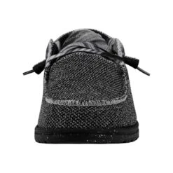 Heydude Hey Dude Men's Wally Sox TriFans Black -Heydude Shop 112563362 WALLY SOX TRI FANS BLACK AND SILVER LEFT 4