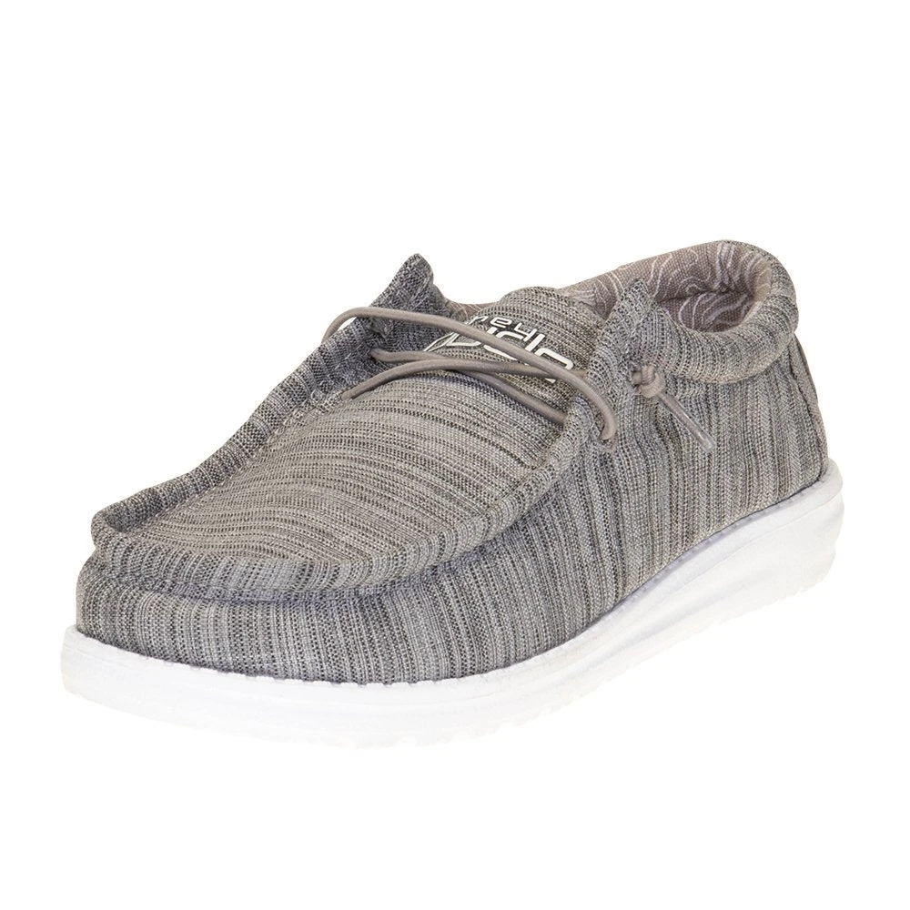 Heydude Youth Hey Dude Walley Linen Stone Casual Shoe Heydude Youth Hey Dude Walley Linen Stone Casual Shoe -Heydude Shop 119164 default l
