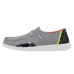 Heydude Hey Dude Wendy Steel Grey Snake Print Shoes