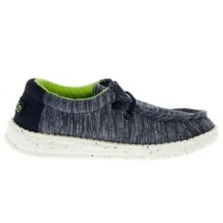 Heydude Kids Hey Dude Wally Stretch Navy Speckle -Heydude Shop 130132778 05