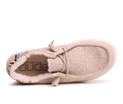 Women's HEYDUDE Wendy Funk Wool Beige -Heydude Shop 131928 281588 6