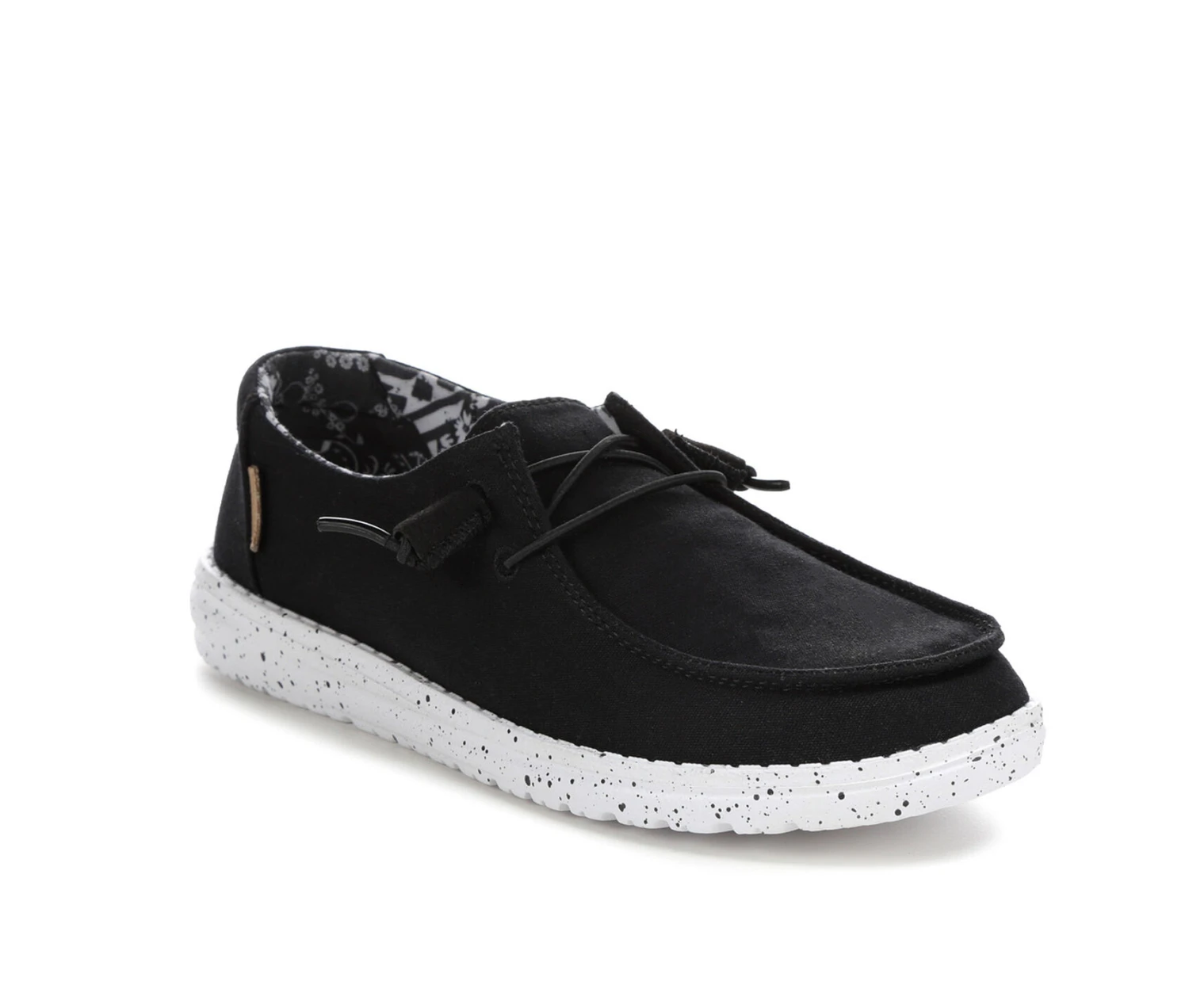 Women's HEYDUDE Wendy Black Odyssey Slip-On Shoes Women's HEYDUDE Wendy Black Odyssey Slip-On Shoes -Heydude Shop 131994 281154 2