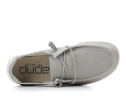 Women's HEYDUDE Wendy Chambray Casual Shoes -Heydude Shop 132065 281453 6