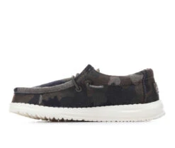 Boys' HEYDUDE Little Kid & Big Kid Wally Youth Linen Camo Slip-On Shoes -Heydude Shop 145432 281199 3