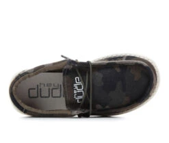 Boys' HEYDUDE Little Kid & Big Kid Wally Youth Linen Camo Slip-On Shoes -Heydude Shop 145432 281199 6