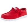 Heydude Men's Hey Dude Wally Slub Red Canvas Casual Shoe -Heydude Shop 163226 default l