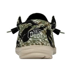 Heydude Hey Dude Men's Wally Ripstop Tiger Stripe Camo 9 Heydude Hey Dude Men's Wally Ripstop Tiger Stripe Camo -Heydude Shop 40004 9CJ WALLYCAMOUFLAGE TIGERSTRIPECAMO LEFTBACK