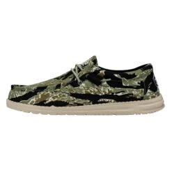 Heydude Hey Dude Men's Wally Ripstop Tiger Stripe Camo 5 Heydude Hey Dude Men's Wally Ripstop Tiger Stripe Camo -Heydude Shop 40004 9CJ WALLYCAMOUFLAGE TIGERSTRIPECAMO LEFTSIDE