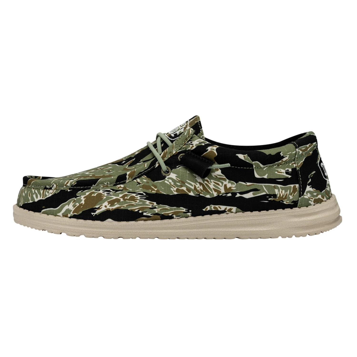 Hey Dude Men's Wally Ripstop Tiger Stripe Camo Heydude Hey Dude Men's Wally Ripstop Tiger Stripe Camo -Heydude Shop 40004 9CJ WALLYCAMOUFLAGE TIGERSTRIPECAMO LEFTSIDE