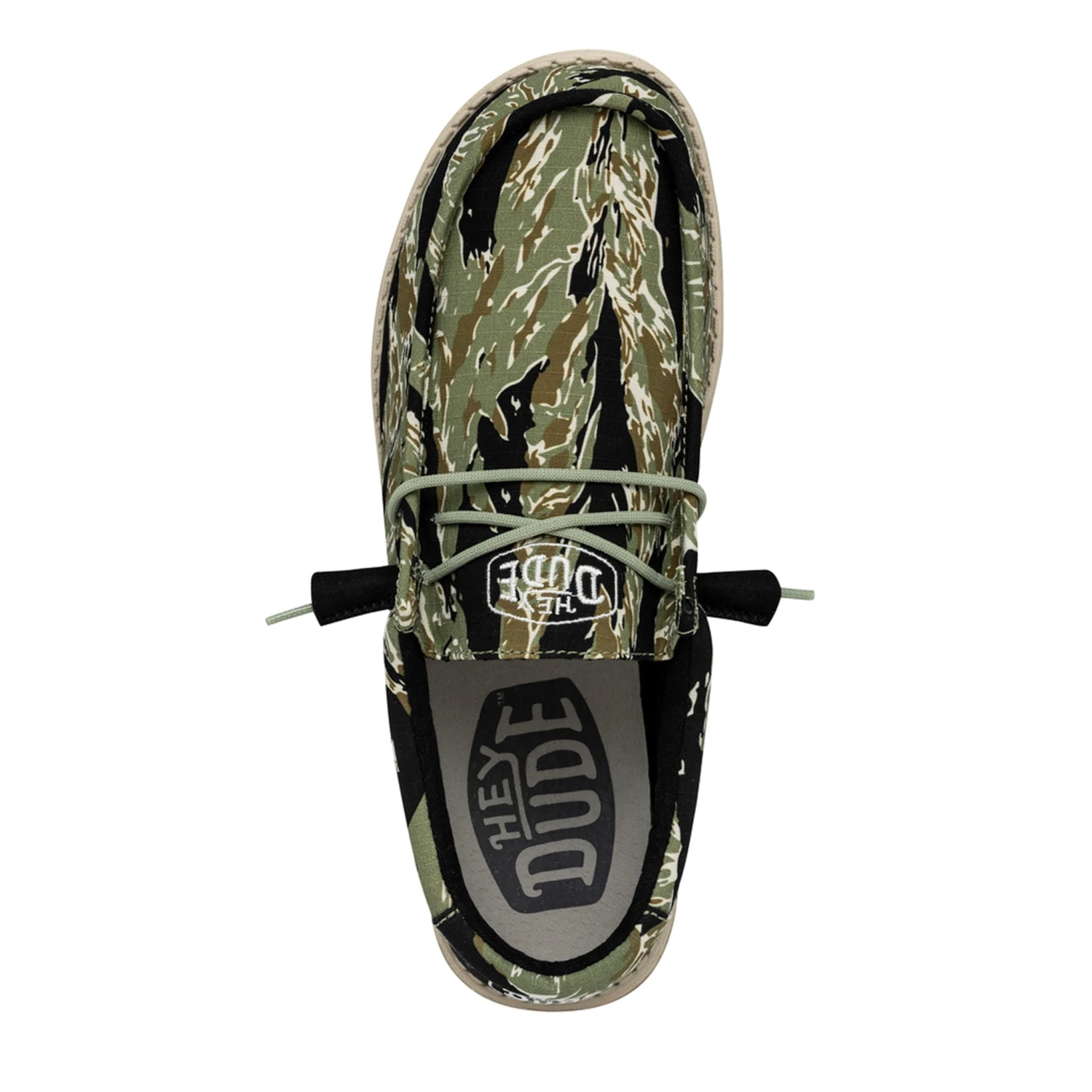 Hey Dude Men's Wally Ripstop Tiger Stripe Camo Heydude Hey Dude Men's Wally Ripstop Tiger Stripe Camo -Heydude Shop 40004 9CJ WALLYCAMOUFLAGE TIGERSTRIPECAMO LEFTTOP