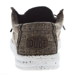 Heydude Men's Hey Dude Wally E Dark Brown Linen Casual Shoe -Heydude Shop 40005 2BQ 04