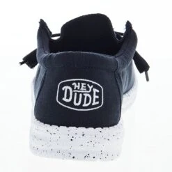 Heydude Men's Hey Dude Wally Slub Navy Canvas Casual Shoe -Heydude Shop 40009 410 04