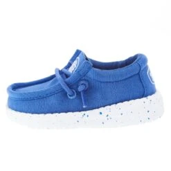 Heydude Toddler Hey Dude Wally Slub True Blue Canvas Casual Shoe -Heydude Shop 40029 428 03