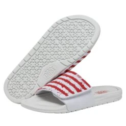 Heydude Hey Dude Men's Phoenix Flag Slides -Heydude Shop 40127 1JR PHOENIX FLAG PAIRBOTTOM