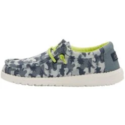 Heydude Hey Dude Children's Wally Blue Camodino Shoes